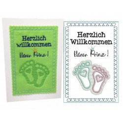 Stickdatei ITH - Postkarte Willkommen kleiner Prinz